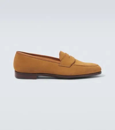 George Cleverley Bradley Ii Suede Loafers In Brown