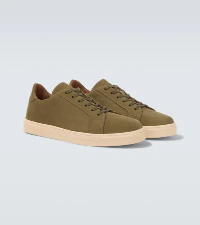 George Cleverley Jack Ii Leather Sneakers In Green