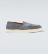George Cleverley Joey Ii Suede Loafers In Blue