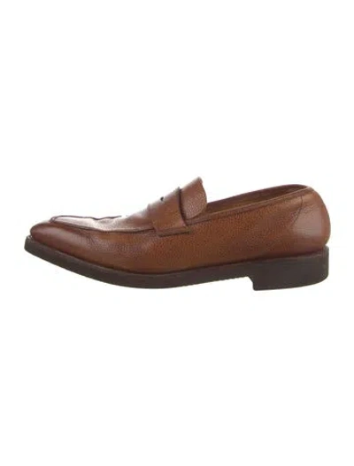 Pre-owned George Cleverley Leather Dress Loafers In Brown
