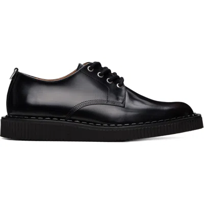 George Cox Black 4 Eyelet Derbys