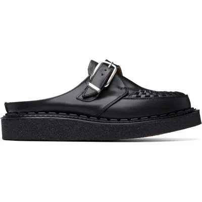 George Cox Black Alaska Mule Loafers