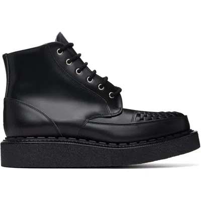 George Cox Black Skipton Eyelet Boots