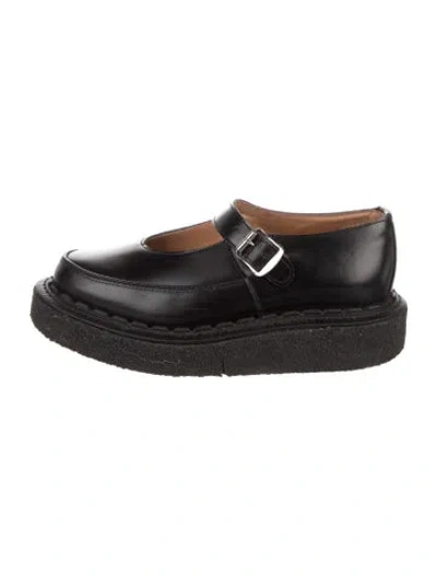 Pre-owned George Cox Leather Mary Jane Flats In Black