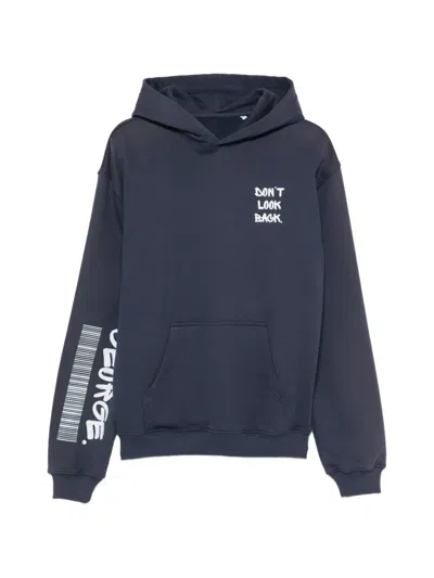 George Graphic-print Hoodie In Blue