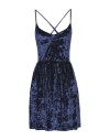 GEORGE J. LOVE GEORGE J. LOVE WOMAN MINI DRESS BLUE SIZE L POLYESTER, ELASTANE