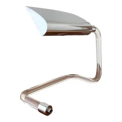 Pre-owned George Kovacs 1960s Chrome Lucite Table Lamp By Peter Hamburger For Knoll In Transparent