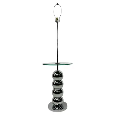 Pre-owned George Kovacs 1960s  Stacked Chrome Ball Floor Lamp In Transparent