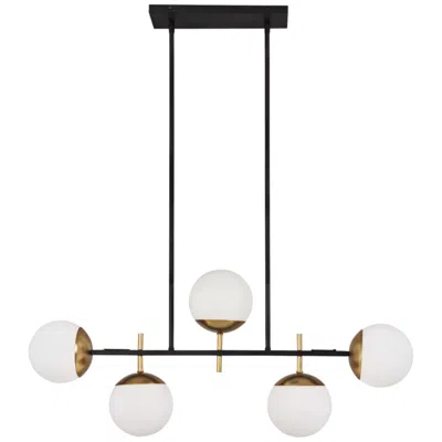 George Kovacs Alluria 36" Black And Gold Modern Kitchen Island Pendant