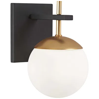George Kovacs Alluria 9 3/4" High Black And Gold Wall Sconce