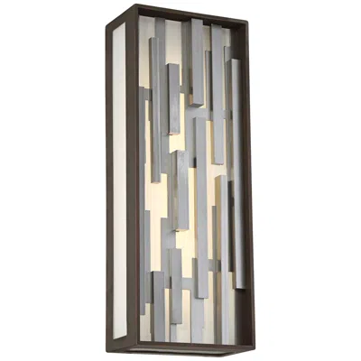 George Kovacs Bars 17" High Led Bronze Outdoor Wall Light