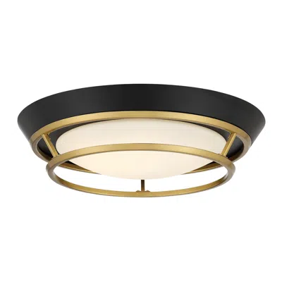 George Kovacs Beam Me Up! 11" Wide Coal And Satin Brass Led Ceiling Light