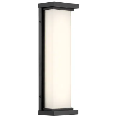 George Kovacs Caption Led Black Outdoor Wall Mount With Glass Shade