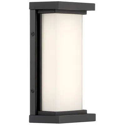 George Kovacs Caption Led Black Outdoor Wall Mount With Glass Shade