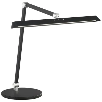George Kovacs Cct Led 13.78-in Black Desk Lamp With Black Metal Shade