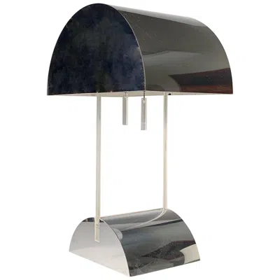 Pre-owned George Kovacs Chrome & Lucite Table Lamp / Paul Evans / Pierre Cardin In Black