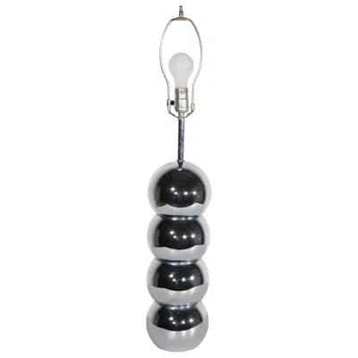 Pre-owned George Kovacs Chrome Stacked Ball Table Lamp C. 1970's In Transparent