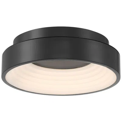 George Kovacs Conc Led Black Flush Mount With White Acrylic Shade