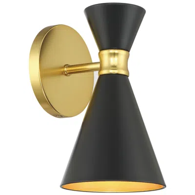 George Kovacs Conic 1-light Honey Gold And Black Wall Sconce