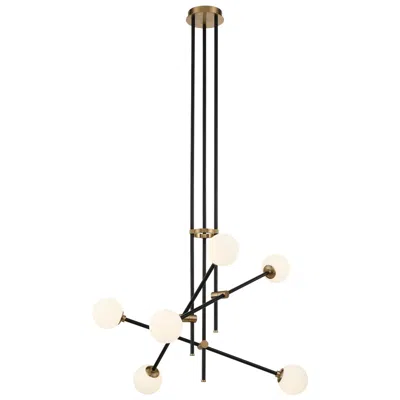 George Kovacs Cosmet 32" Wide Coal 6-light Led Pendant
