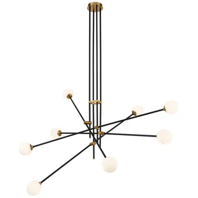 George Kovacs Cosmet 8-light Coal And Aged Brass Pendant