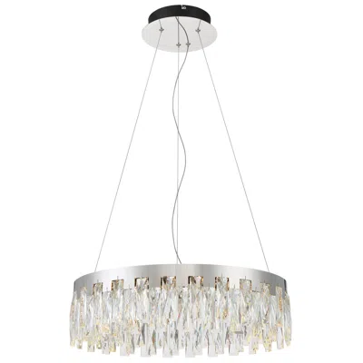 George Kovacs Curio Led Chrome Geometric Pendant With Clear Beveled Crystal