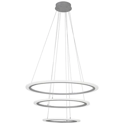 George Kovacs Discovery 31 1/4" Wide Silver 3 Ring Led Pendant Light