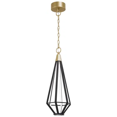 George Kovacs Dripping Gems Led- Soft Brass And Black Mini-pendant