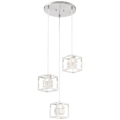 George Kovacs Geogre Kovacs San Marin 16 3/4" Modern Nickel 3-light Led Pendant