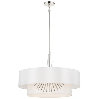George Kovacs Gramercy 26" Wide Polished Nickel 2-tier Drum Pendant Light
