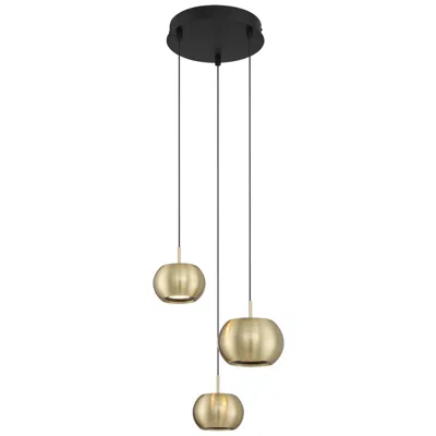 George Kovacs Halo Led Coal And Brushed Gold Mini Pendant