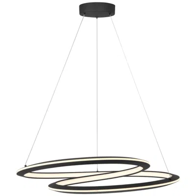 George Kovacs Infinite 1-light Led 27.63-in Sand Black Pendant