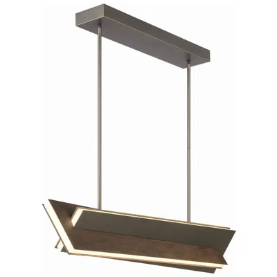George Kovacs Intersezioni Led 36.25-in Iron And Walnut Island Chandelier