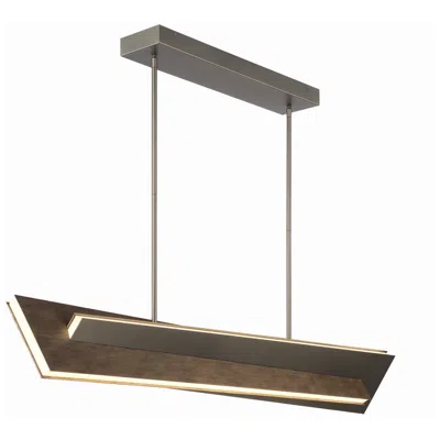George Kovacs Intersezioni Led 50-in Iron And Walnut Island Chandelier