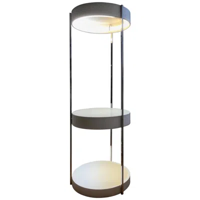 Pre-owned George Kovacs Kovaks Enameled Steel Floor Lamp Shelving & Display Etagere Mid-century Minimal In Transparent