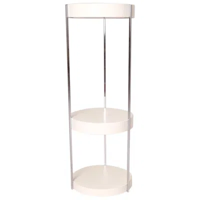 Pre-owned George Kovacs Kovaks Mid-century Modern Enameled Steel Floor Lamp & Display Shelving In Sand