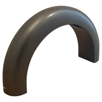 Pre-owned George Kovacs Large Sculptural Glazed Ceramic Arched Table Lamp By  In Black