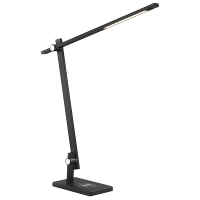 George Kovacs Led 20.66-in Brushed Black Desk Lamp With Black Metal Shade