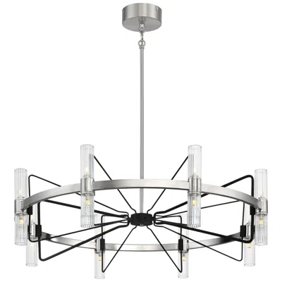 George Kovacs Mass Transit 35" Wide Brushed Nickel 16-light Chandelier