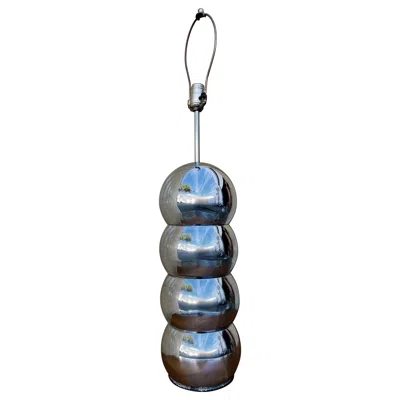 Pre-owned George Kovacs Mid Century Modern Chrome Stacked Ball Table Lamp In The Kovacs' Style. C 1970s In Transparent