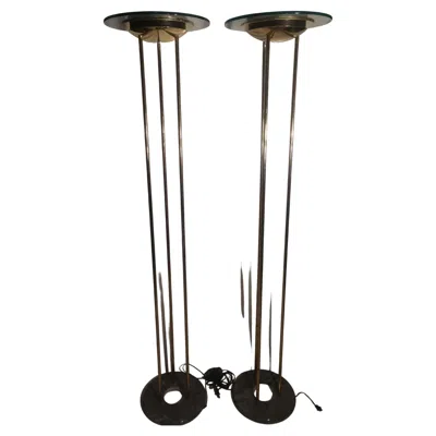 Pre-owned George Kovacs Mid-century Modern Sculptural Sonneman For Kovacs Floor Lamps Pair Available In Black