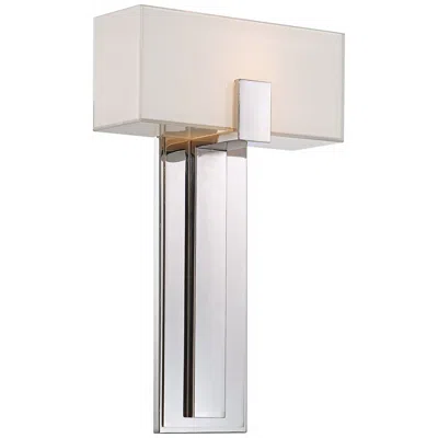George Kovacs Mitered Glass 10" Polished Nickel Wall Sconce