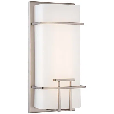 George Kovacs Modern Mission 12" High Nickel Led Wall Sconce