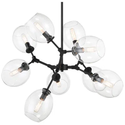 George Kovacs Nexpo 9-light 30-in Coal Black Indoor Chandelier