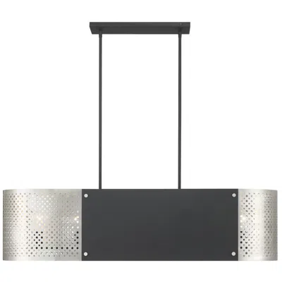 George Kovacs Noho 44"w Coal And Brushed Nickel 6-light Island Chandelier