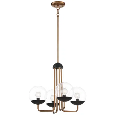 George Kovacs Outer Limits 19" Wide Painted Bronze 4-light Chandelier