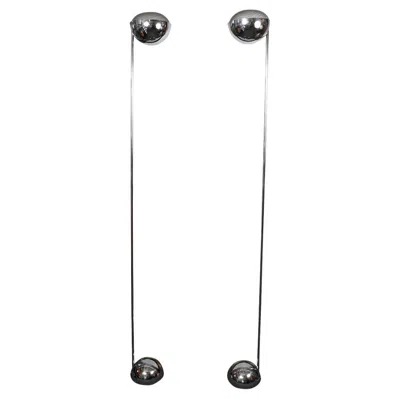 Pre-owned George Kovacs Pair Of Modernist Floor Lamps By  In Black