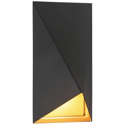 George Kovacs Peekaboo Led 10-in Black And Gold Outdoor Wall Lantern Sconce