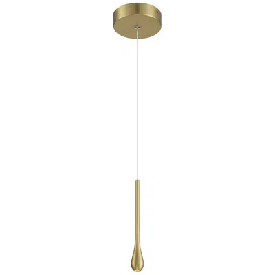 George Kovacs Pingo 1-light Led Soft Brass Mini-pendant In Gold