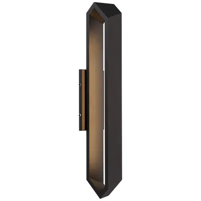 George Kovacs Pitch Led Black Outdoor Wall Mount With Clear Glass Shade